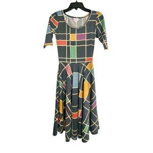 New With Tags Lularoe Womens‎ Dress Nicole Plaid Print Size XS